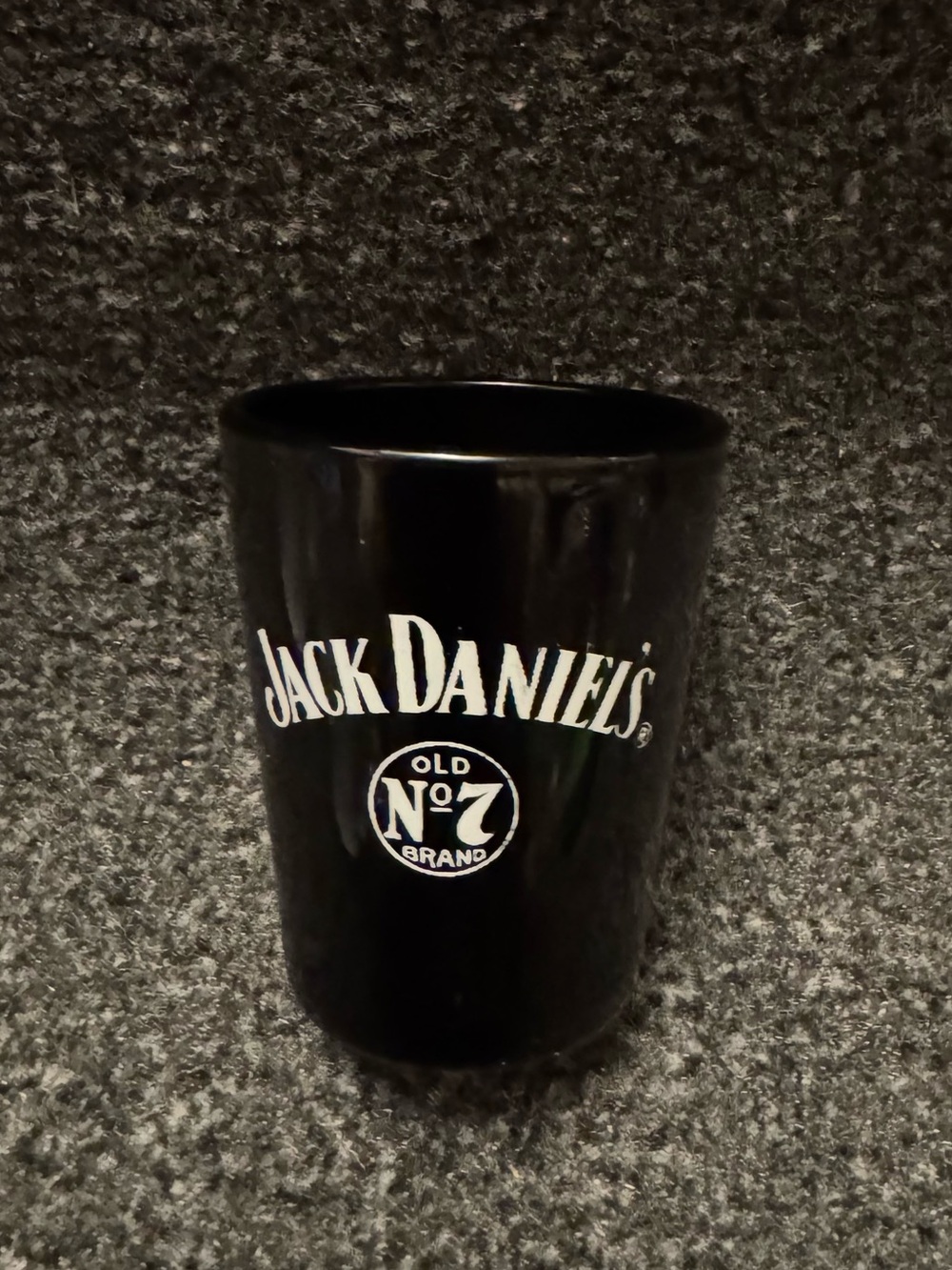 Jack Daniel's Old No 7 Black Shot Glass Classic Barware Collectible